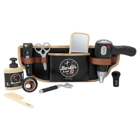 Jucarii de rol - Centura frizer Smoby Barber and Cut negru cu accesorii 3 ani +