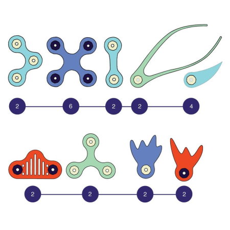 Clixo® joc magnetic de construit - Animalute marine ( 24 piese) [5]