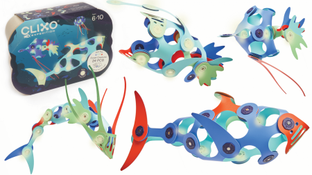 Clixo® joc magnetic de construit - Animalute marine ( 24 piese) [1]