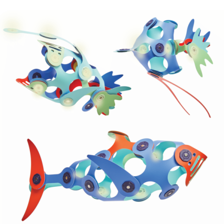 Clixo® joc magnetic de construit - Animalute marine ( 24 piese) [2]
