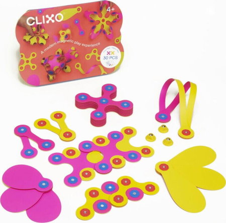Clixo® joc magnetic de construit - Crew Roz & Galben (30 piese) [6]