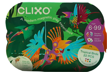 Clixo® joc magnetic de construit - Pasari tropicale (22 piese) [7]