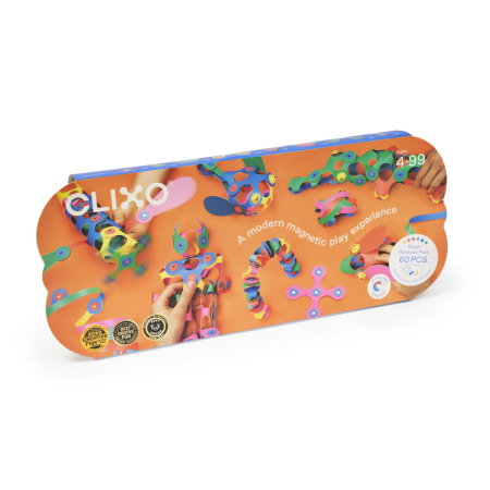 Clixo® joc magnetic de construit - Super Curcubeu (60 piese) [1]