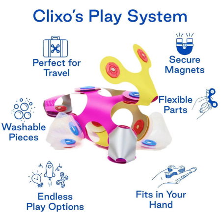 Clixo® joc magnetic de construit - Tiny & Mighty Sparkle (9 piese) [1]