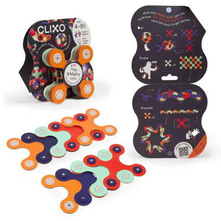 Jocuri de indemanare - Clixo® joc magnetic de construit - Tiny & Mighty - Spatiul cosmic (9 piese)