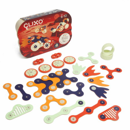 Jocuri de indemanare - Clixo® joc magnetic de construit - Vehicule spatiale ( 30 piese)