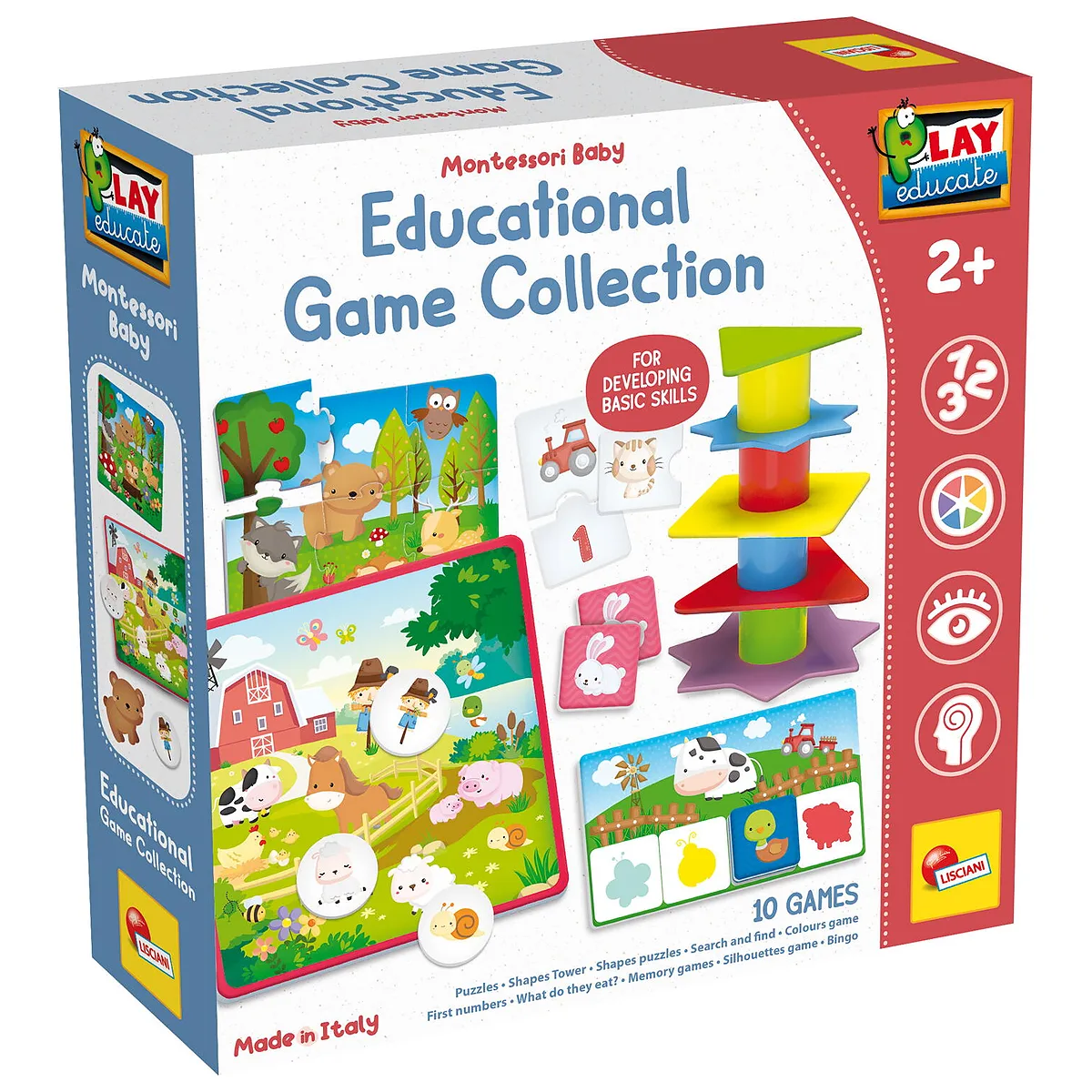Jocuri Montessori - Colectia mea de jocuri educative Montessori LISCIANI 2 ani +