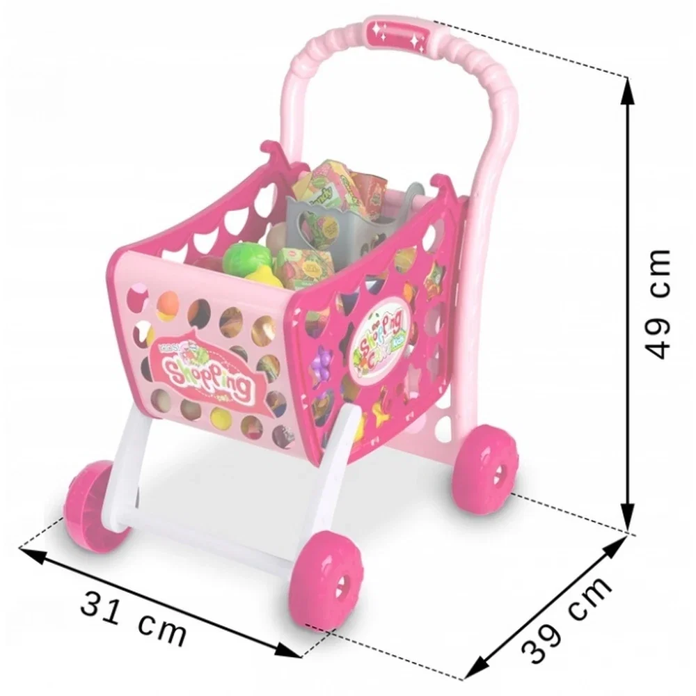 Cos de cumparaturi cu accesorii incluse Ricokids - Roz 3 ani+ [6]