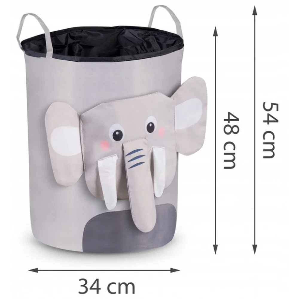 Cos mare pentru depozitarea jucariilor Nukido - Elefant gri [6]