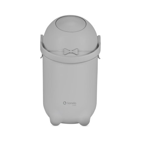 Cos pentru scutece, Lionelo, Capacitate 10 l, Sistem etans impotriva mirosurilor, Compatibil cu saci universali, Operare cu o mana, Gri [4]