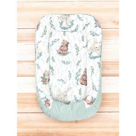 Cosulet bebelus, MimiNu, Pentru dormit, Baby Cocoon 75x55 cm, Husa 100% bumbac, Din bumbac certificat Oeko Tex Standard 100, Lulu Natural [3]