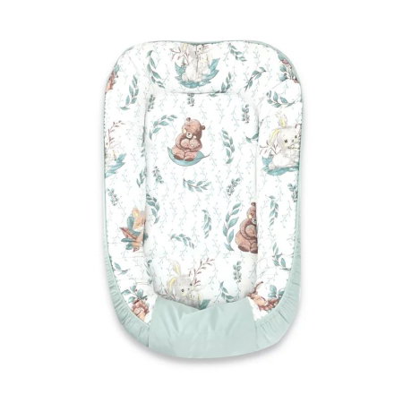 Camera copilului - Cosulet bebelus, MimiNu, Pentru dormit, Baby Cocoon 75x55 cm, Husa 100% bumbac, Din bumbac certificat Oeko Tex Standard 100, Lulu Natural