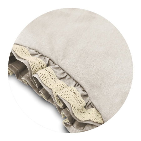 Cosulet bebelus, MimiNu, Premium, Pentru dormit, Baby Nest 55 x 75 cm, Cu Volanase si dantela, Husa 100% bumbac, Din [3]