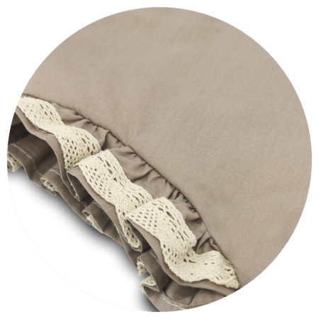 Cosulet bebelus, MimiNu, Premium, Pentru dormit, Baby Nest 55 x 75 cm, Cu Volanase si dantela, Husa 100% bumbac, Din [2]
