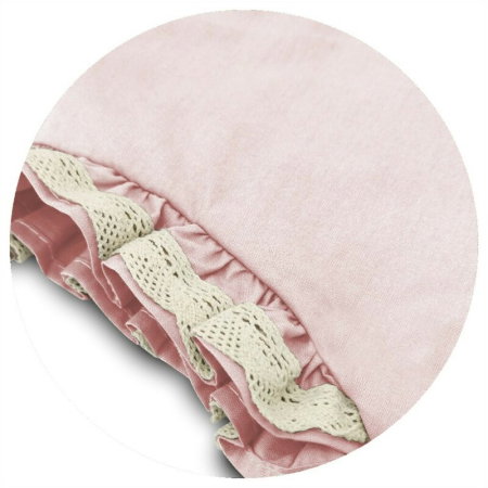 Cosulet bebelus, MimiNu, Premium, Pentru dormit, Baby Nest 55 x 75 cm, Cu Volanase si dantela, Husa 100% bumbac, Din [2]