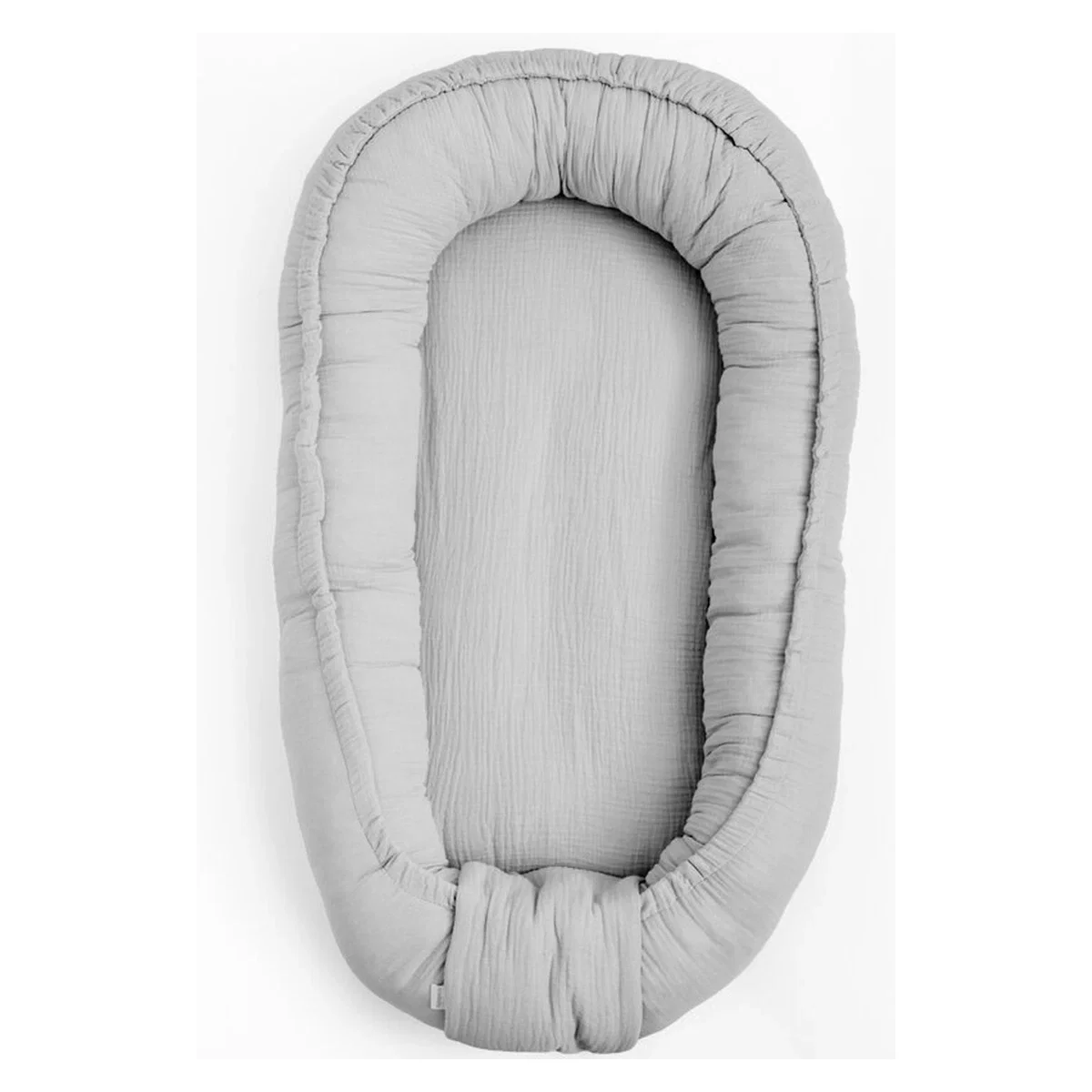 Cosulet bebelus, New Baby, Baby Nest 80 x 50 cm, Din muselina, Light Grey 12 luni [1]