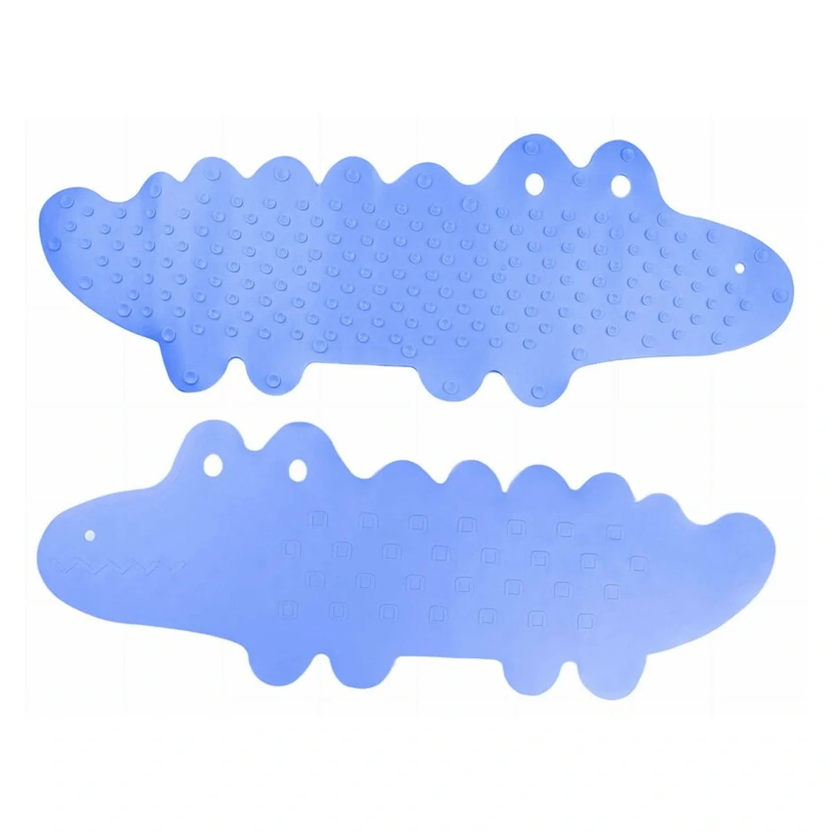 Covoras de baie, Bocioland, Antiderapant, Cu ventuze, Silicon, 33 x 90 cm, Crocodile Blue [2]