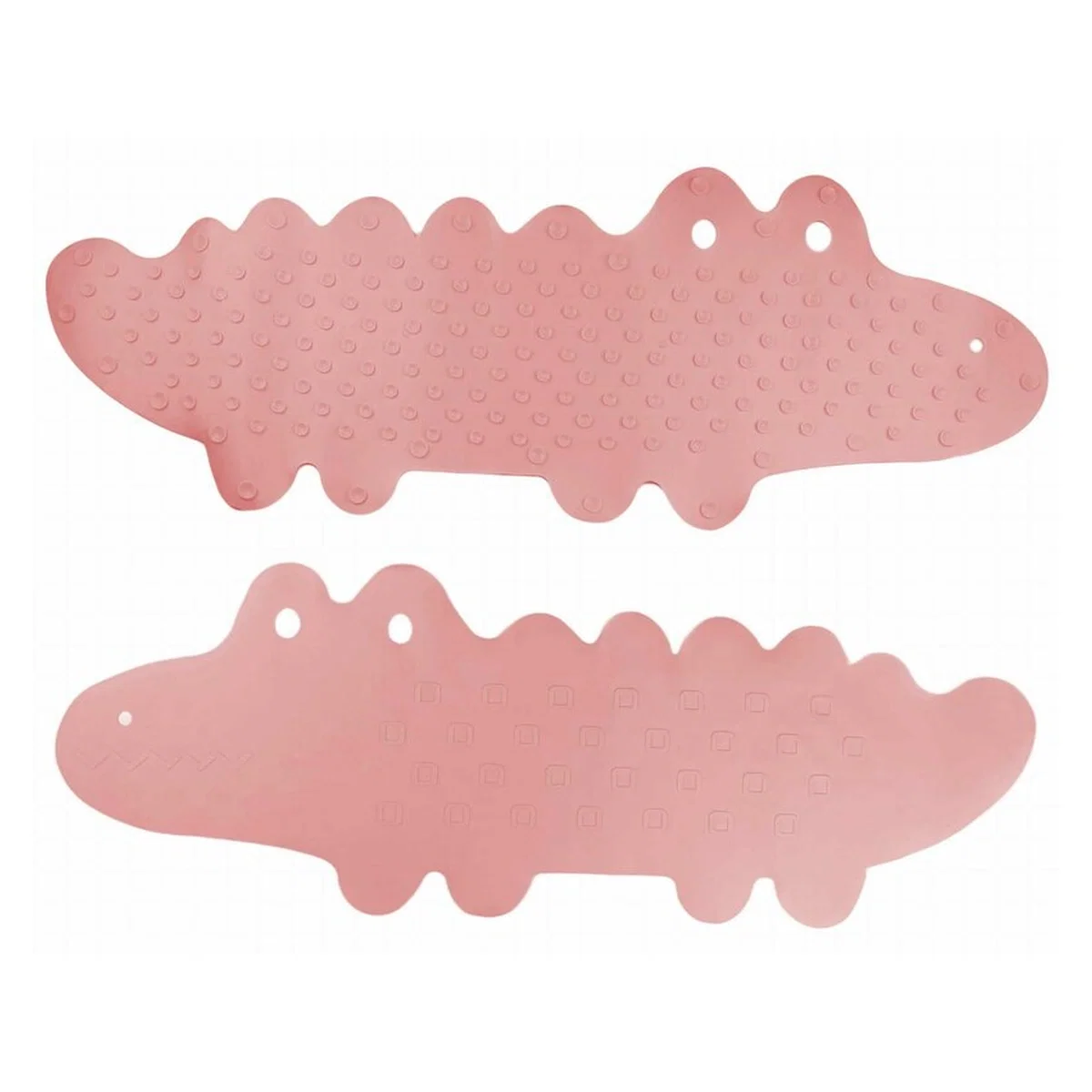 Covoras de baie, Bocioland, Antiderapant, Cu ventuze, Silicon, 33 x 90 cm, Crocodile Pink [4]