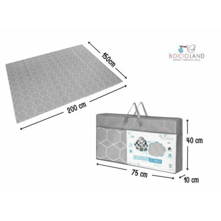 Covoras de joaca, Bocioland, Honeycomb, Pliabil, Protectie impotriva loviturilor, Dimensiune mare, 200 x 150 cm, Cu [9]