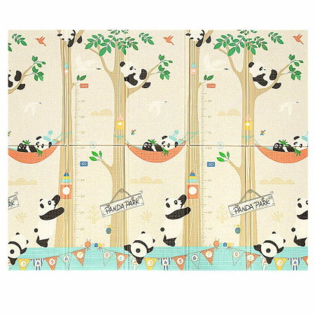 Covoras de joaca, Bocioland, Panda, Pliabil, Protectie impotriva loviturilor, Dimensiune mare, 180 x 150 cm, Cu [4]