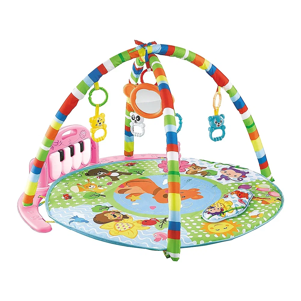 Jucarii bebelusi - Covoras de joaca cu pian Chipolino Happy Cangaroo, Pink