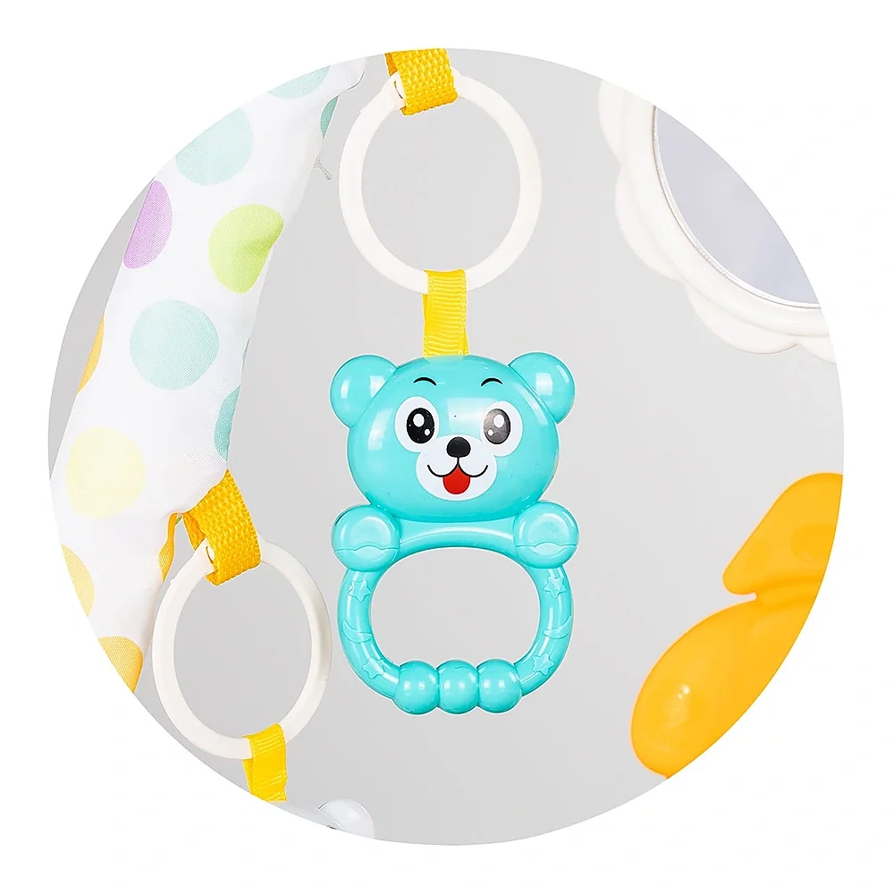 Covoras de joaca cu pian Chipolino Zoo Party, Blue [5]