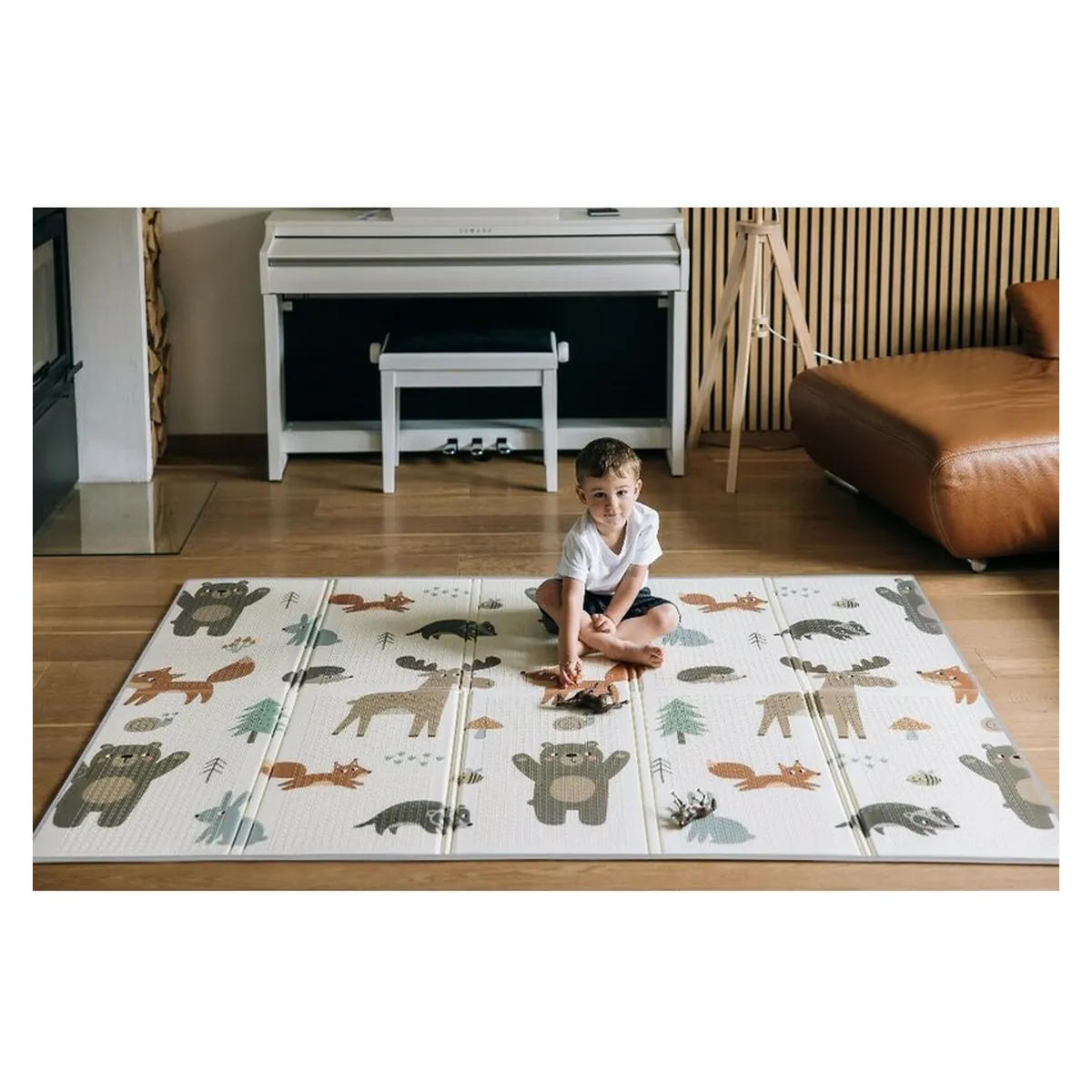 Covoras de joaca, FreeON, Magic Friends, Cu doua fete, Pliabil, 200 x 150 cm, Multicolor 0 luni+ [2]