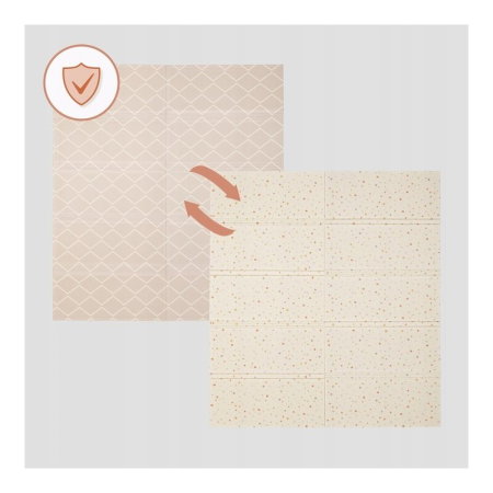 Covoras educativ, Lionelo, Zora, Din spuma XPE non-toxica, Cu doua fete, Suprafata antiderapanta, 180x200 cm, Grosime 1.5 cm, Pliabil, Include geanta pentru transport, Bej [16]
