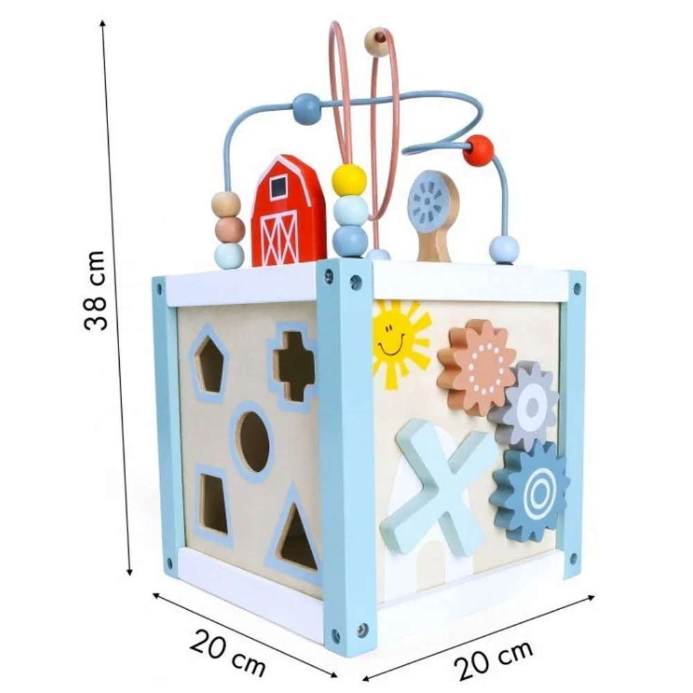 Cub educational din lemn Ecotoys 18 luni+ [4]