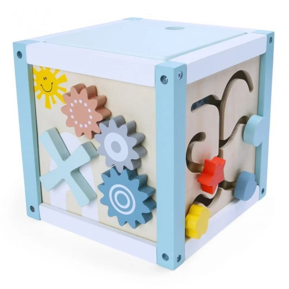 Cub educational din lemn Ecotoys 18 luni+ [1]