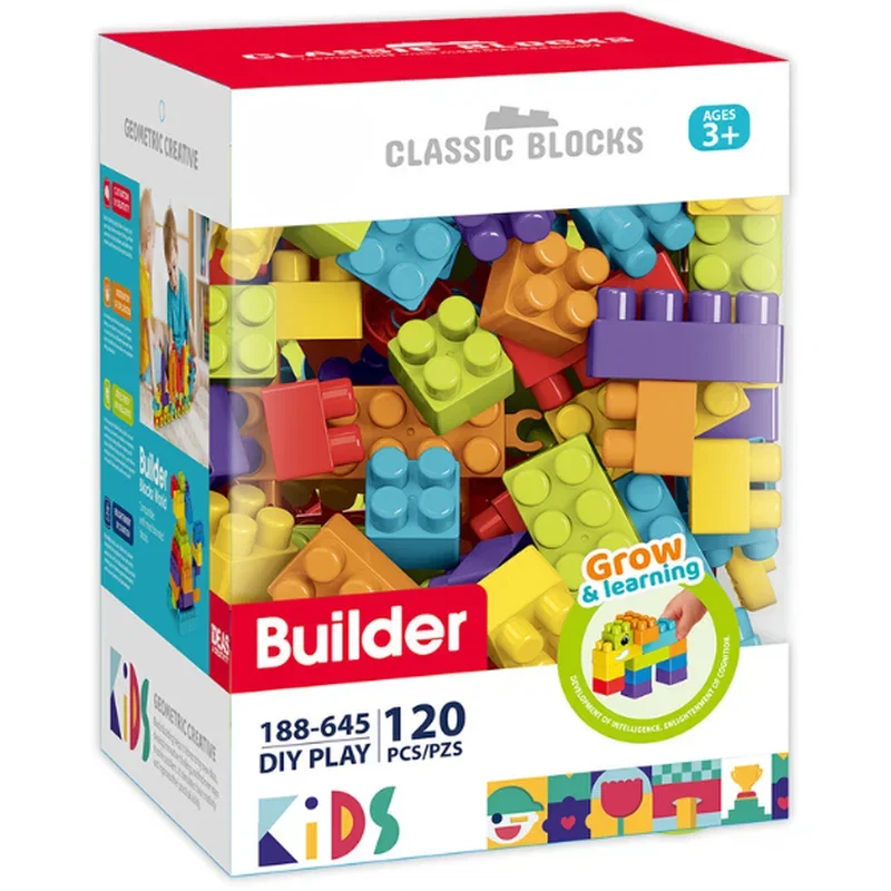 Cuburi de construit (120 piese) Bufnitel 3 ani+ [1]