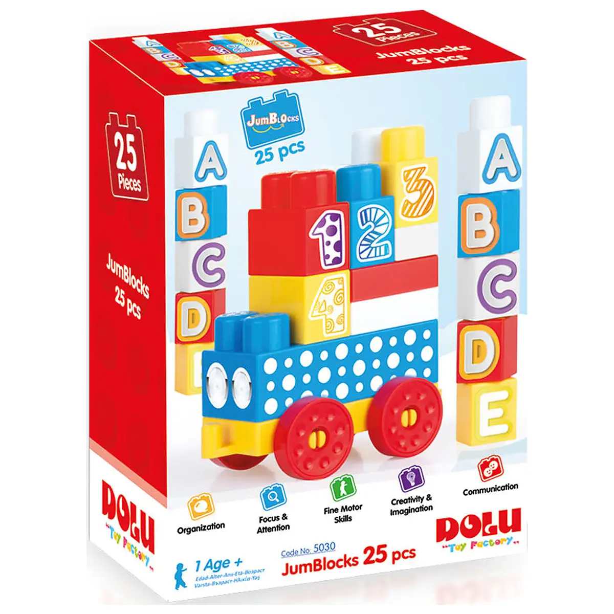 Cuburi de construit din plastic - 25 piese DOLU 1 an+ [1]