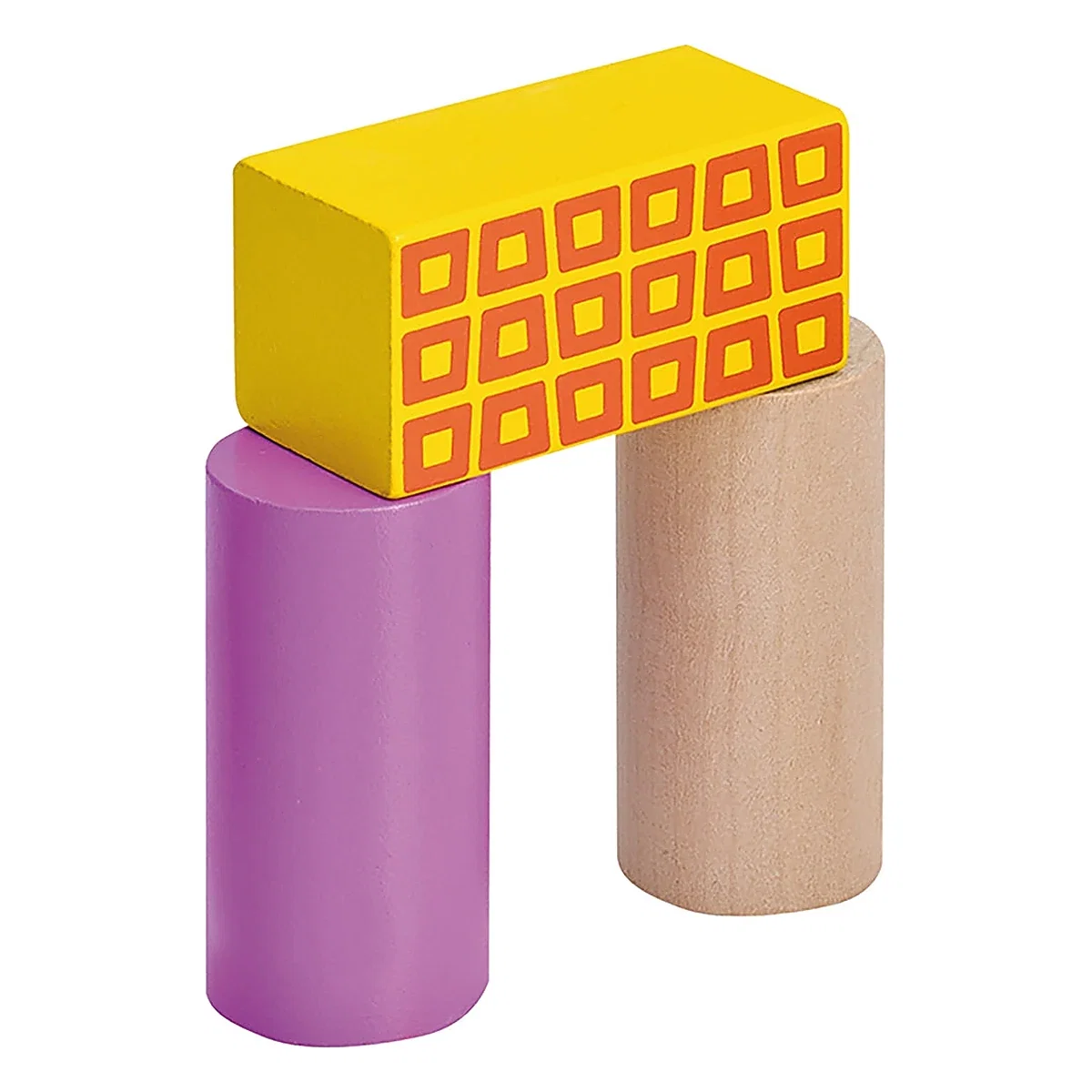 Cuburi de lemn in galetusa Wooden Blocks 50 piese Eichhorn 2 ani + [4]