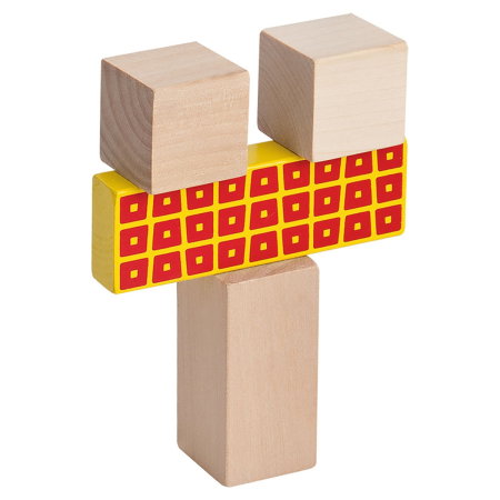 Cuburi de lemn in galetusa Wooden Blocks 50 piese Eichhorn 2 ani + [2]