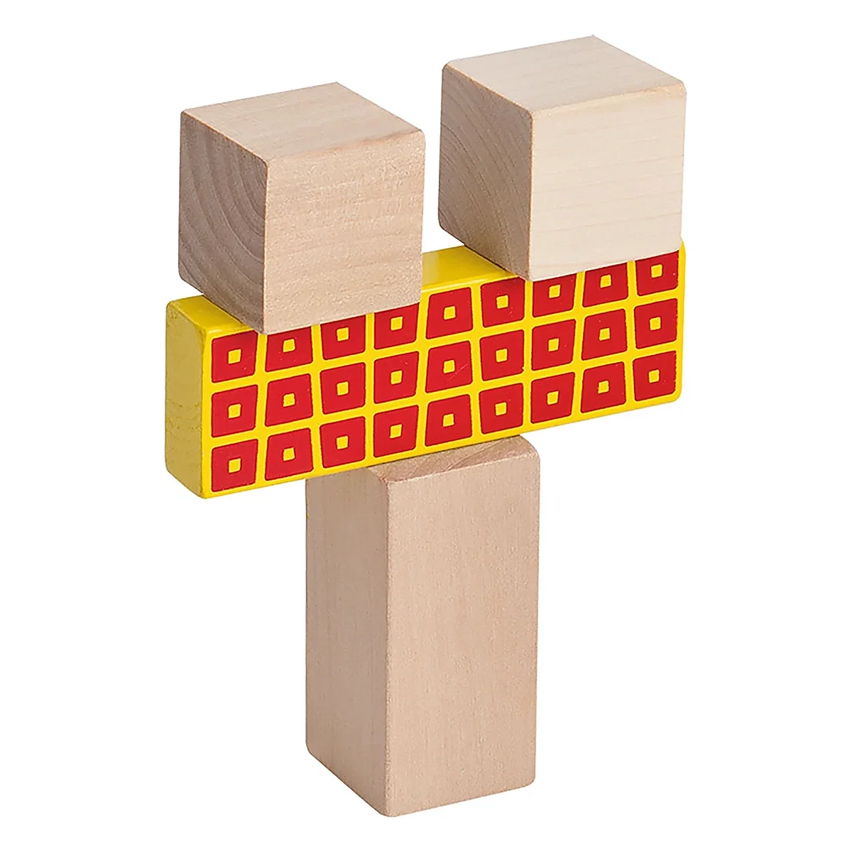 Cuburi de lemn in galetusa Wooden Blocks 50 piese Eichhorn 2 ani + [2]