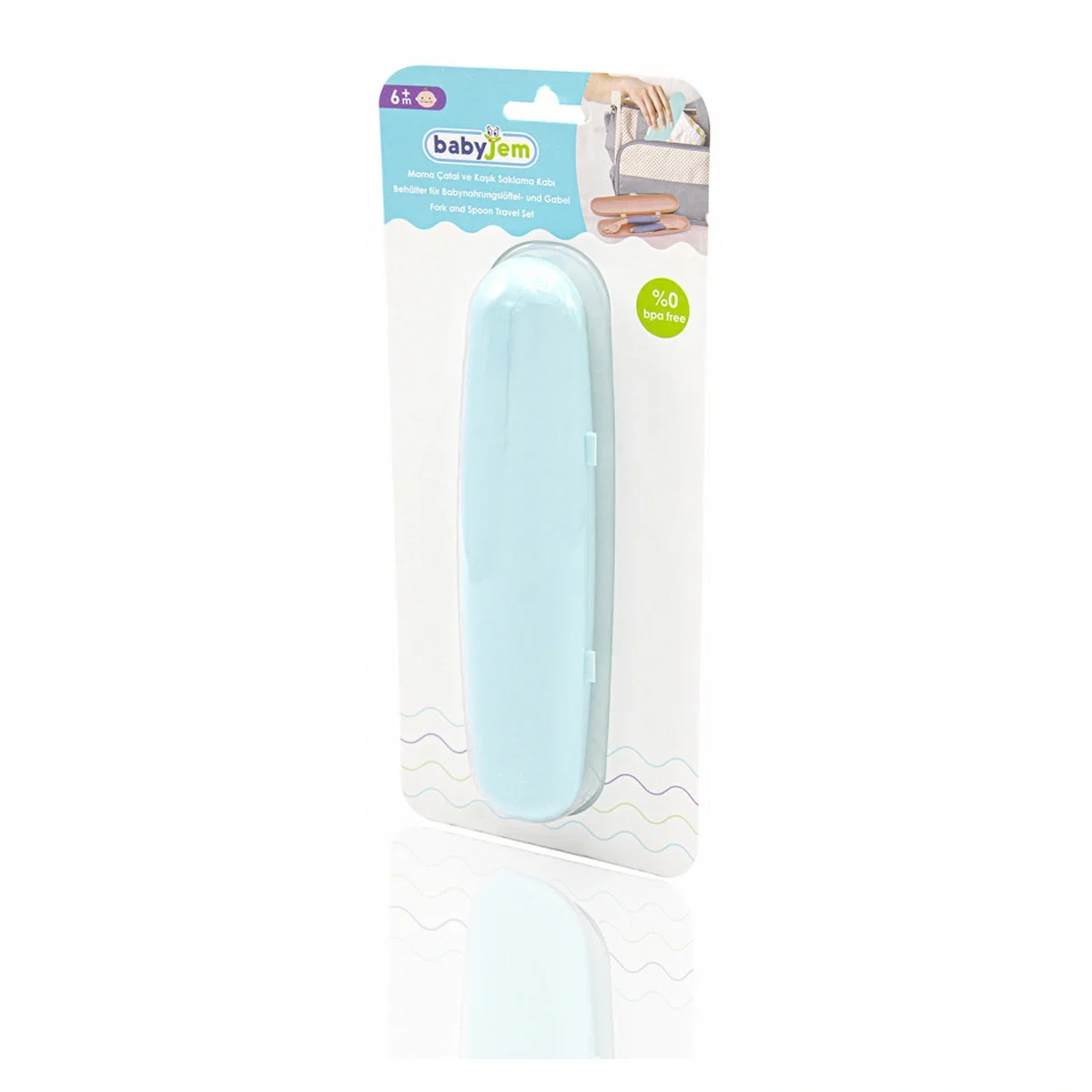 Cutie pentru depozitare tacamuri BabyJem, Bleu 6 luni + [2]