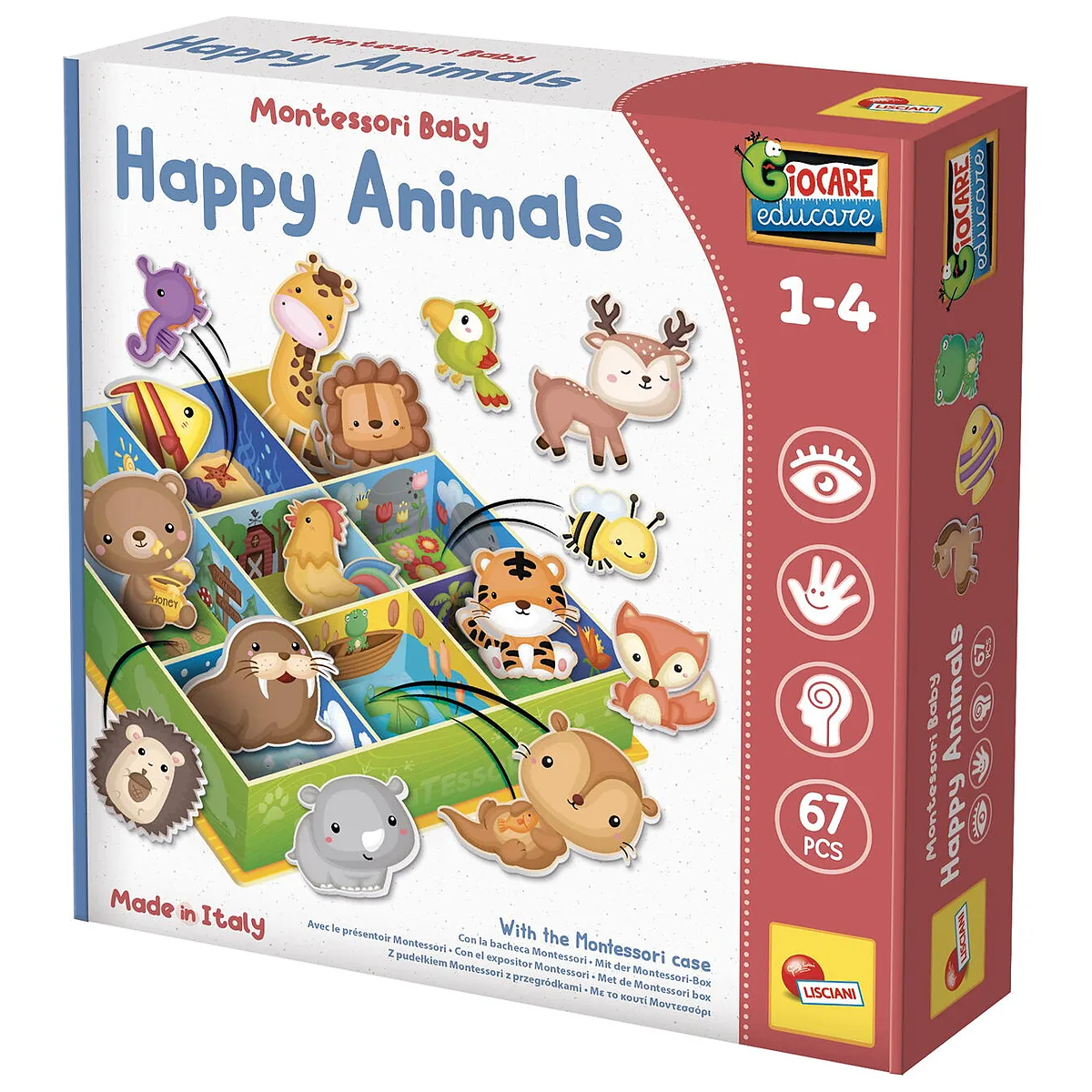 Jocuri Montessori - Cutiuta Montessori - Animalutele in mediul lor LISCIANI 4 ani