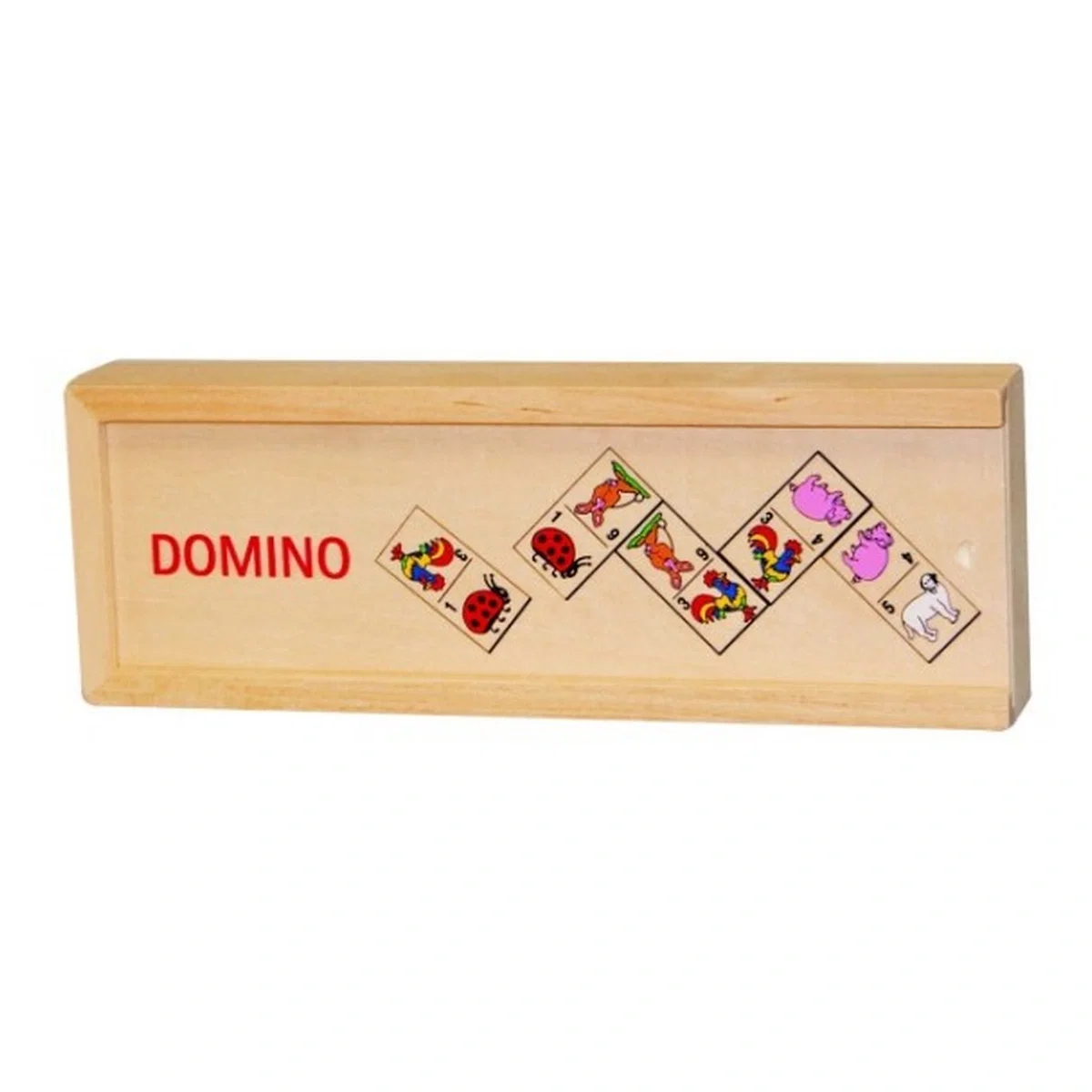 Jocuri de societate - Domino Animale in cutie de lemn Goki 3 ani