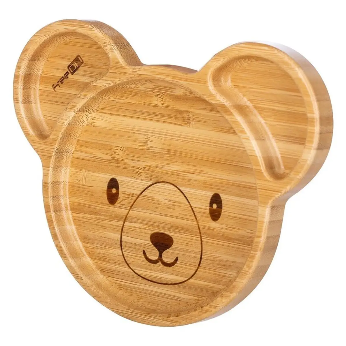 Farfurie compartimentata din bambus, Cu ventuza - Bear FreeON [1]