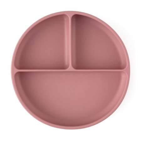 Farfurie compartimentata Take&Match, Rotunda, Cu ventuza si 3 compartimente, Silicon, Fara BPA, 500 ml, 6 luni+ [1]