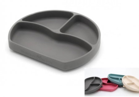 Farfurii si boluri - Farfurie din silicon cu 3 compartimente pentru auto-diversificare BabyJem 6 luni