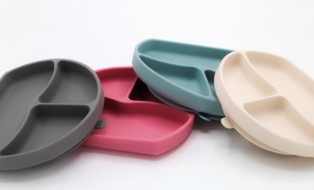 Farfurie din silicon cu 3 compartimente pentru auto-diversificare BabyJem 6 luni [3]