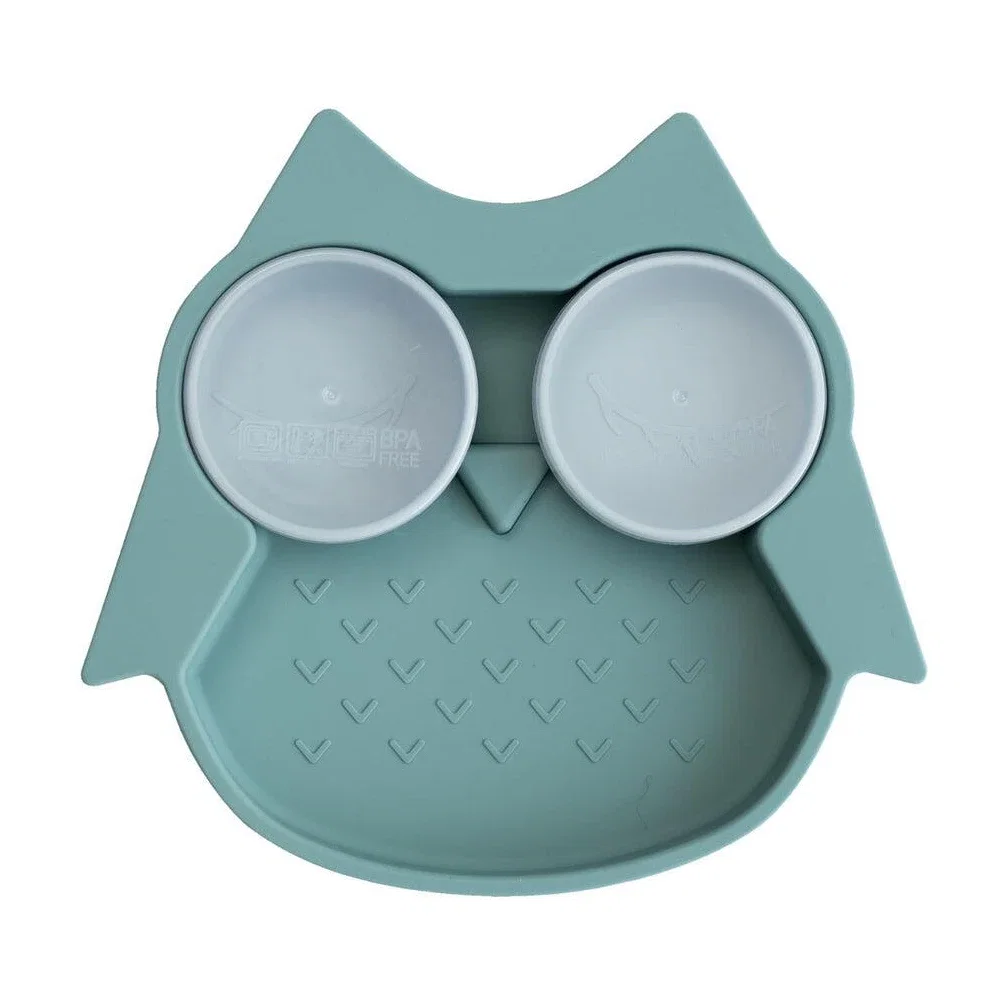 Farfurie diversificare din silicon - Bufnita TIDY TOT 6 luni +