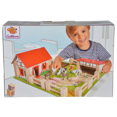 Ferma din lemn Eichhorn 39x36x14 cm cu accesorii 3 ani [5]