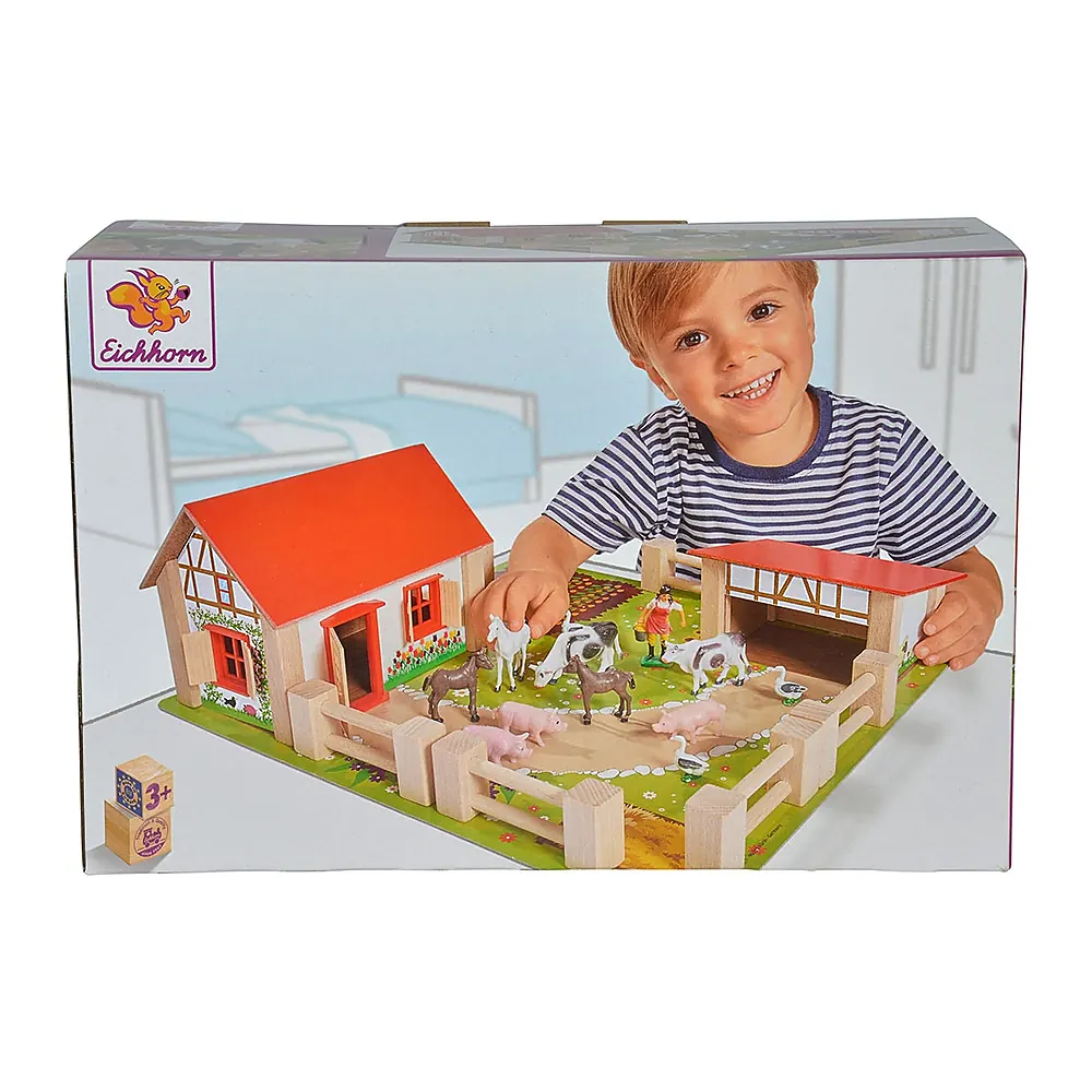 Ferma din lemn Eichhorn 39x36x14 cm cu accesorii 3 ani [5]