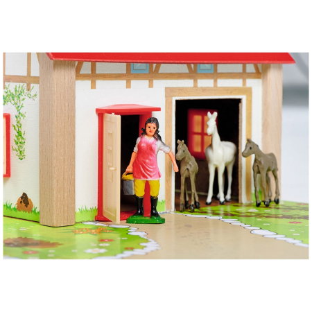 Ferma din lemn Eichhorn 51x36x17 cm cu 20 accesorii 3 ani [6]
