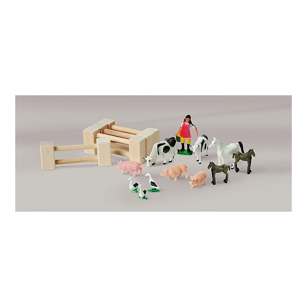 Ferma din lemn Eichhorn 51x36x17 cm cu 20 accesorii 3 ani [5]