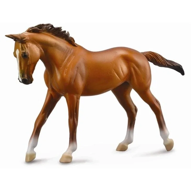 Cai - Figurina Cal Thoroughbred Mare Chestnut Deluxe Collecta