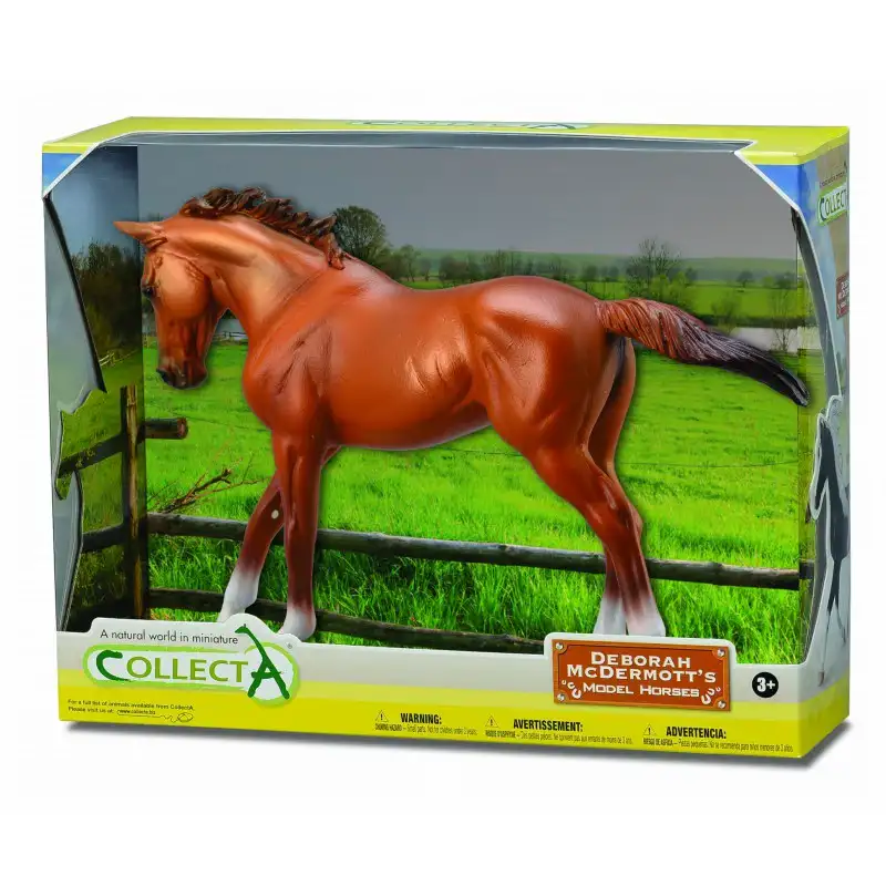 Cai - Figurina in cutie Iapa Thoroughbred Chestnut Collecta