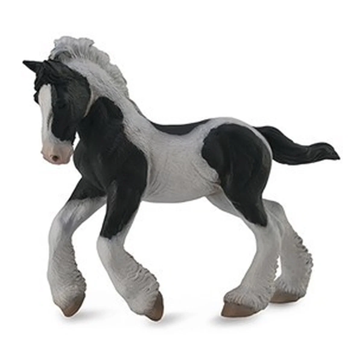 Cai - Figurina Manz Gypsy alb si negru M Collecta